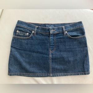 Prada. Size 38 denim skirt. Made in Italy. 15 waist. 13 length 19 wide